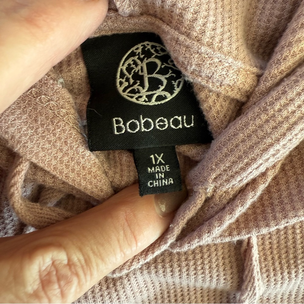 Bobeau Pink thermal pajama shorts set with hoodie size 1X Stitch fix - Picture 4 of 7